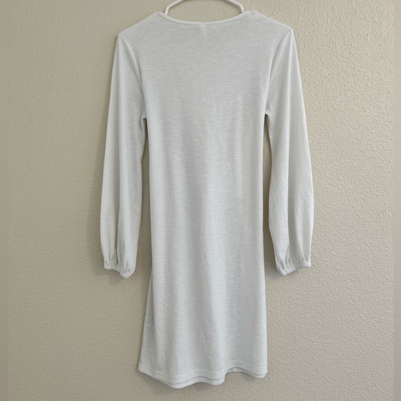[Lionstill] Casual Tie White Long Sleeve Dress Size Small - Picture 3 of 7
